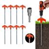 Набор из 8 ввинчиваемых колышков для палаток, прочные 8-дюймовые стальные колышки для палаток с шестигранными втулками, легко устанавливаемые сверлильные грунтовые колышки