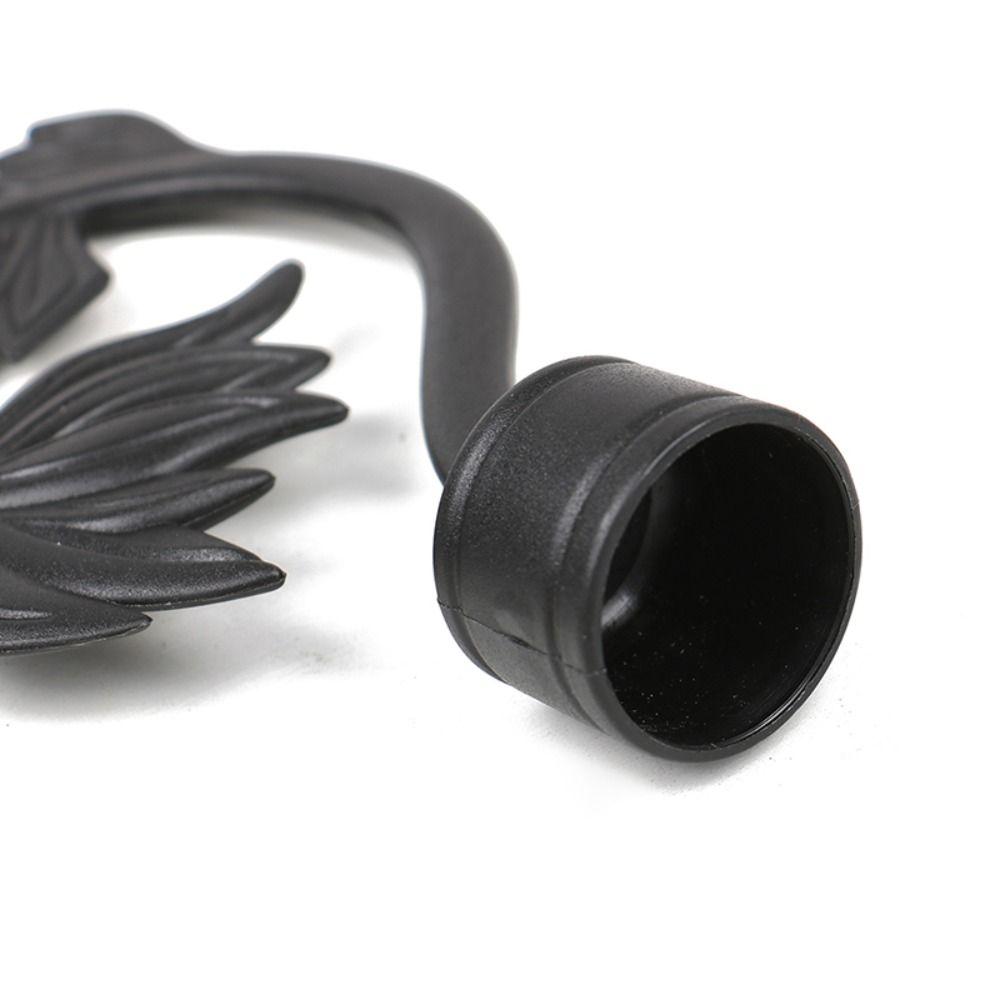 Luxurious Ends Heads Curtain Pole Finials Imitation Iron Strong Roman Rod Unique Shape ABS Material Home