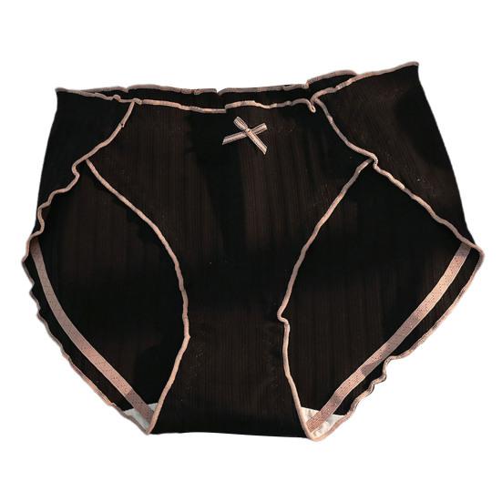 Cotton Briefs Breathable Ruffle Bowknot Decor Panties Women Accessory