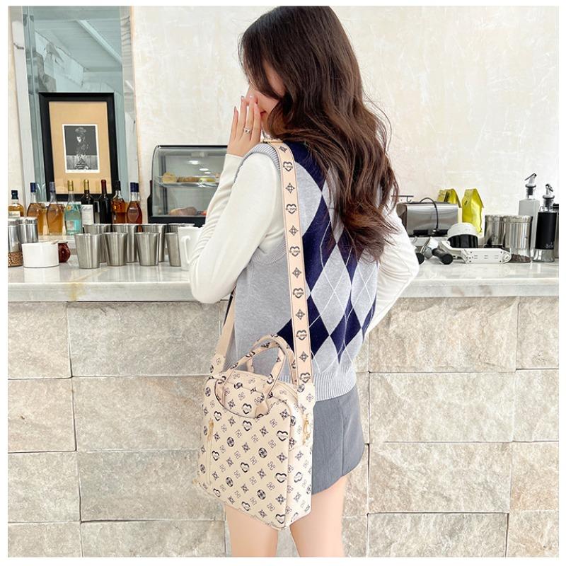 Korean Version Advanced Sense Bucket Bag Classic Handbag Women's Large Capacity Single Shoulder Crossbody Bag