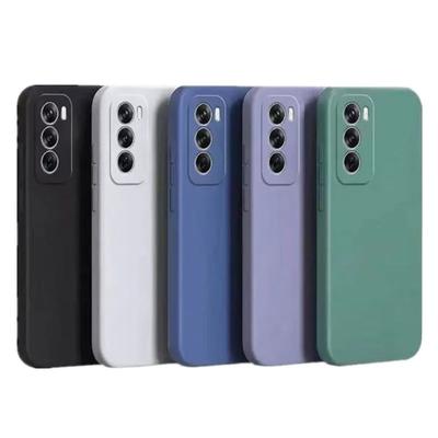 Гибкий жидкий силиконовый чехол TPU для OPPO Reno 12 Pro 5G Reno 11 11F 12F FS Reno10 Pro Plus защитный чехол мягкий полный защитный чехол