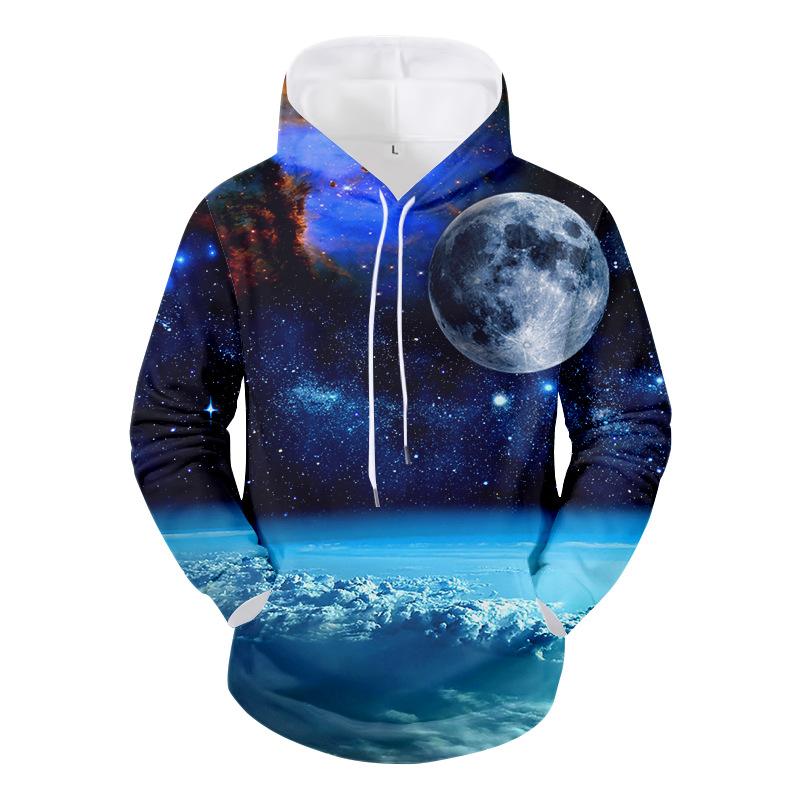 Весна и осень, новый мужской 3D-принтованный повседневный персонализированный свитер с капюшоном и пуловер