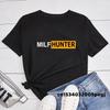 Футболка Milf Hunter Смешная Шутка Мужская с Коротким Рукавом Креативный Дизайн Мужские Топы Футболка Мужская Повседневная Уличная Одежда