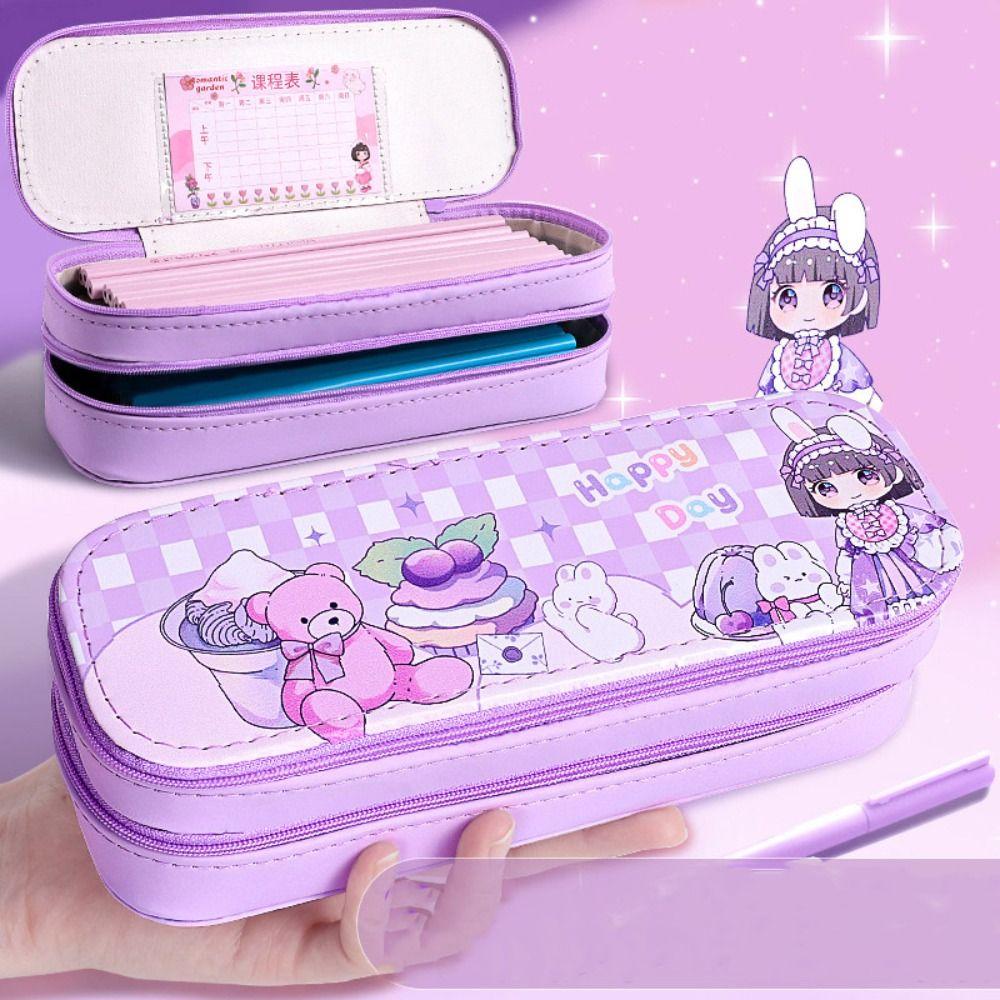 Portable Storage Box Multi-function Pen Case Durable Pencil Case  Student School Supplies