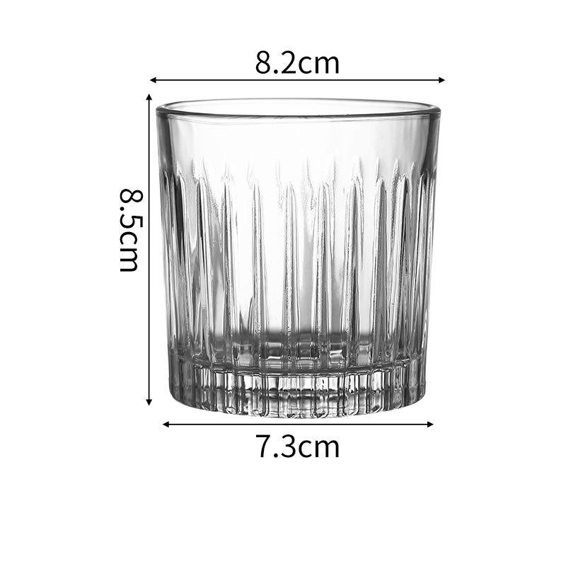 Полосатый простой прозрачный хрустальный стакан Стакан для виски Стакан для сока Стакан для воды