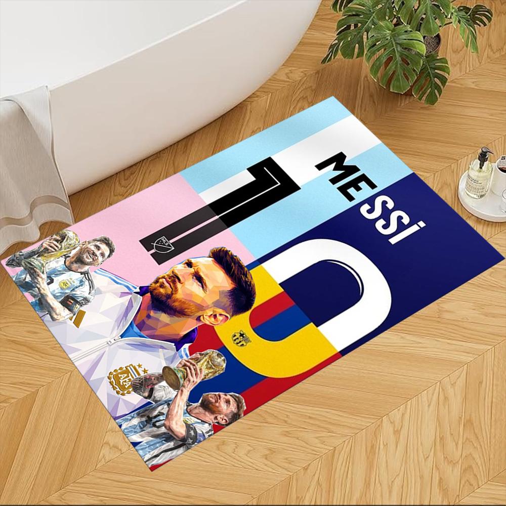 Football Messi Floor Rug Office Rug Design for Bedrooms Outdoor Living Rooms Game Room Anti-slip Rug Office home decor