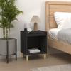 821860 vidaXL Bedside Table Black 40x35x50 Cm Engineered Wood