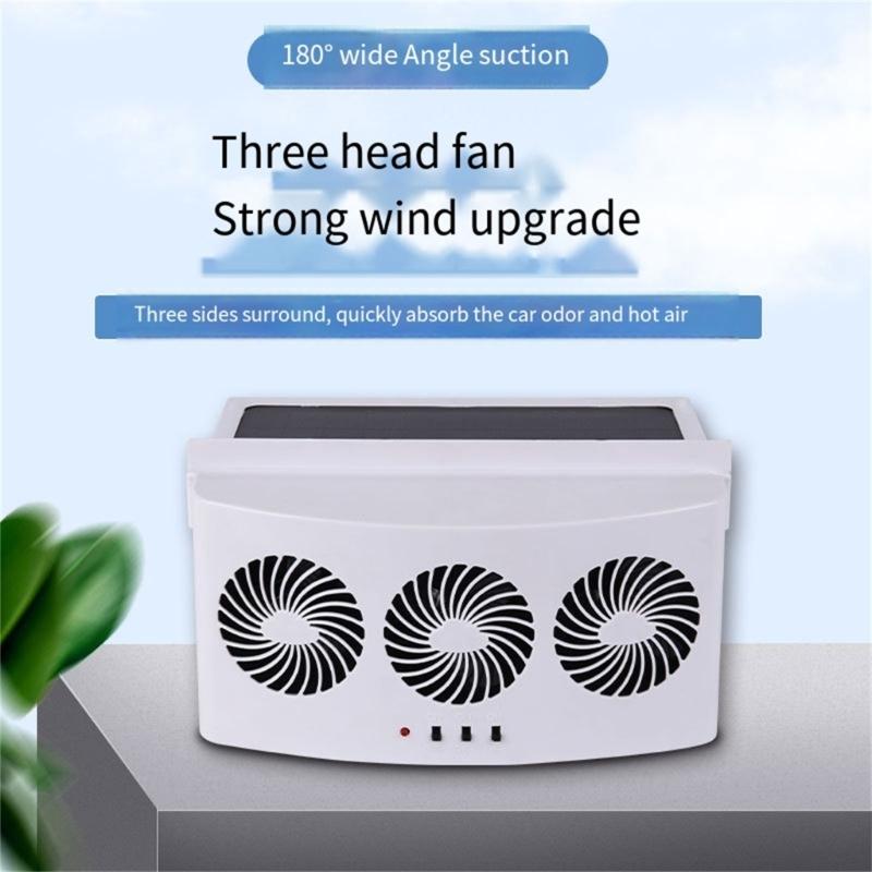 Car Window Fan Auto Cooler Radiator Exhaust Fan Air Vent Radiator Solar Powered