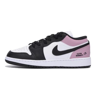 Air Jordan 1 Singing At Dusk Rouge Устойчивые к истиранию Низкие Винтажные Баскетбольные Кроссовки Мужские Белый Розовый 553558-131(Команда85-)