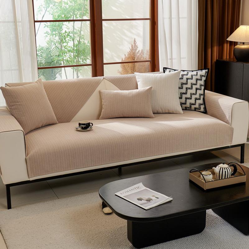 Новая высококачественная легкая французская диванная подушка, универсальный нескользящий чехол для диванной подушки на все времена года, легкая роскошная ткань для чехла дивана