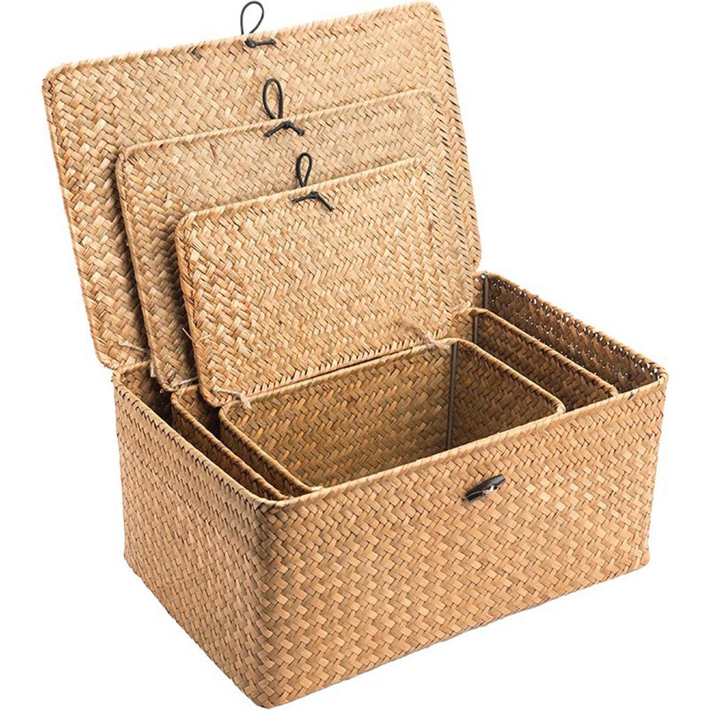 Волокно Экологичный Большой Пылезащитный Ящик Для Легкого Хранения - Безопасен Для Дома Класса Офиса Широкого Применения