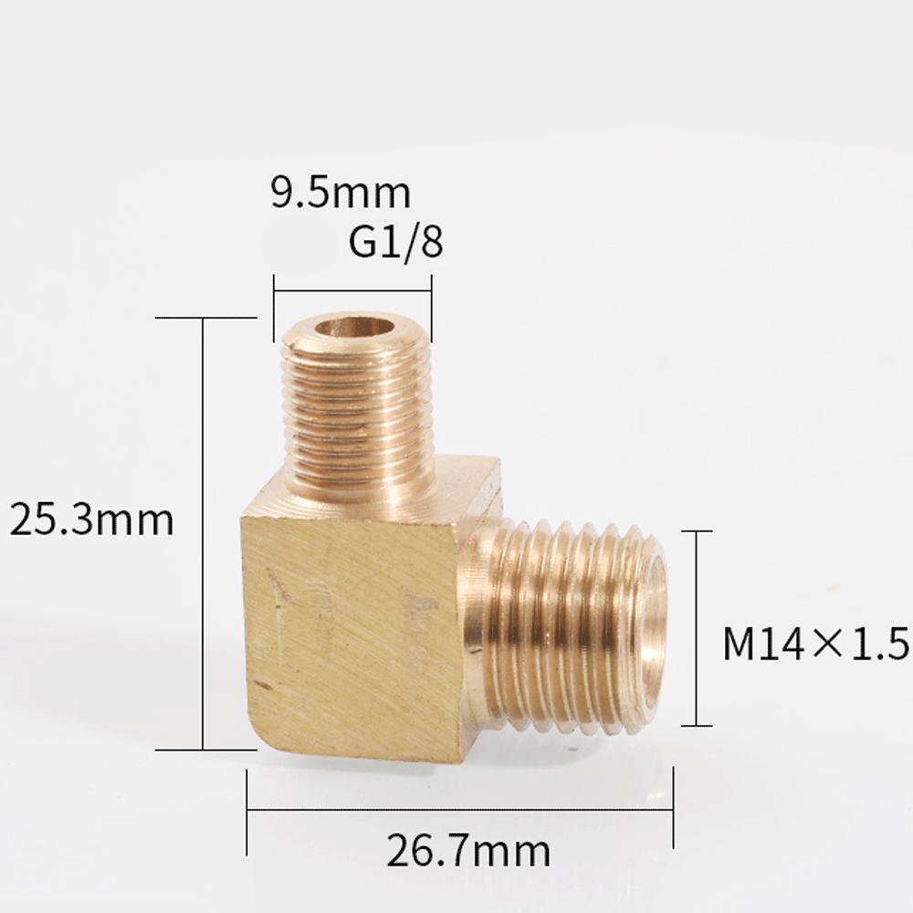 M12 M14 M16 M18 Метрический 1/8" 1/4" 3/8" 1/2" BSP Наружный Угольник 90 градусов Латунный Фитинг Трубопроводный Соединитель Муфта Вода Газ Масло