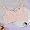 Lace No-wire Push-up Bra with Adjustable Straps Slim Fit Plus-size Underwear