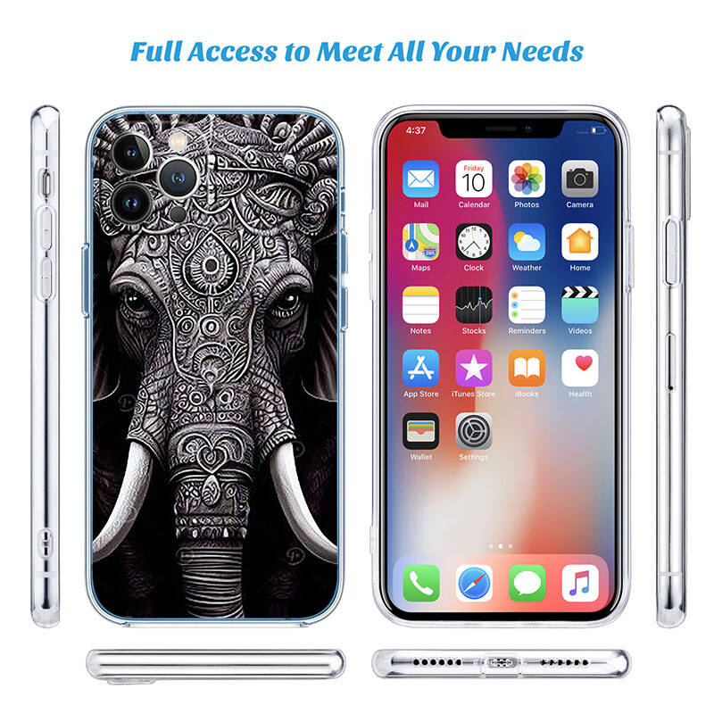 MH8 Animal Elephant Phone Case for Motorola Edge 20 30 S30 40 50 Fusion Lite Plus Pro Neo Ultra One Power Action Macro Hyper Vision Zoom