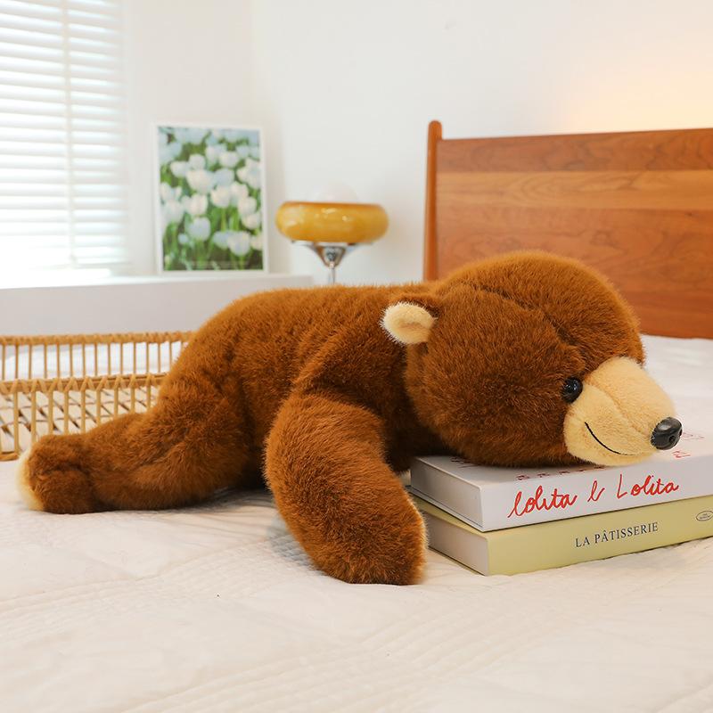 Милая лежащая плюшевая игрушка белый медведь, панда, обнимающая медведь, кукла, подарок, кукла, успокаивающая подушка для сна