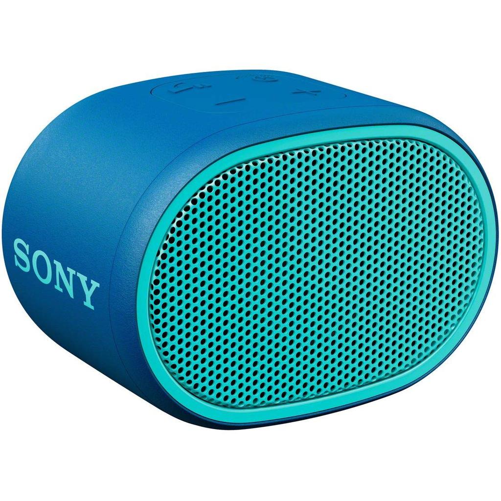Sony SRS-XB01 L Blue Waterproof Bluetooth Speaker, Strap Included, Mic, Stand-Alone Control, 2018 Model