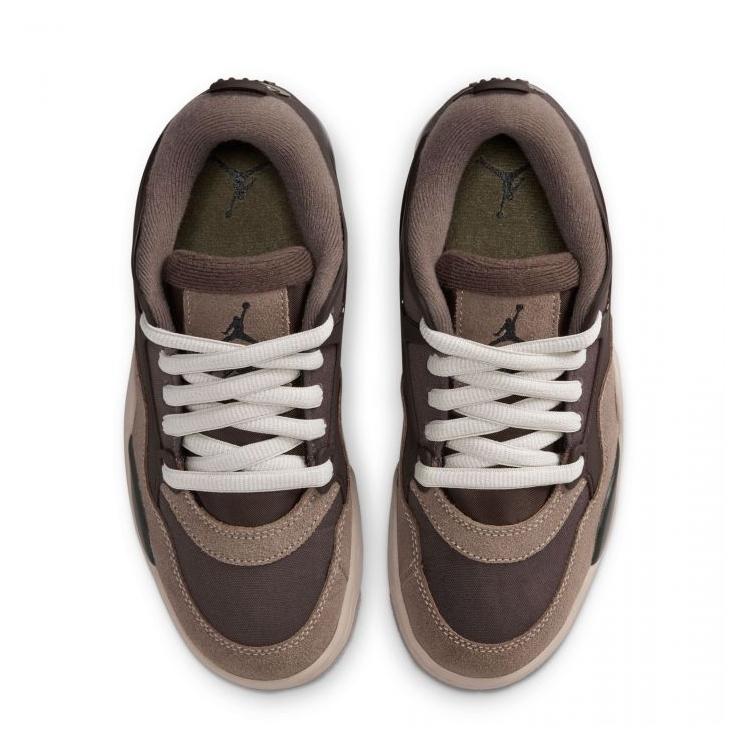 Jordan Детские баскетбольные кроссовки Air Jordan 4 Низкие Коричневые Унисекс FQ7938-022