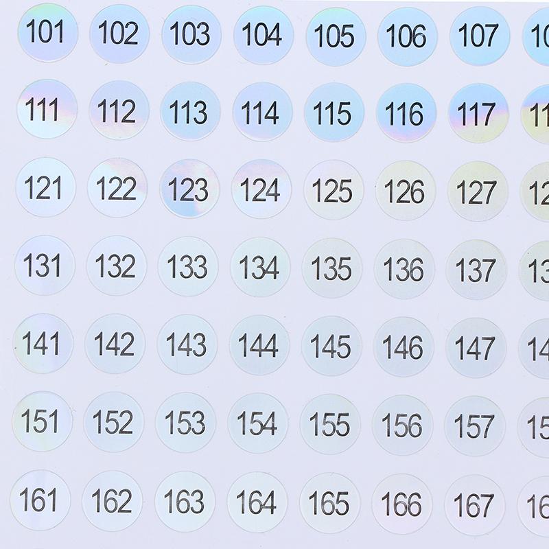 Водонепроницаемый номер 1-200 лазерные этикетки наклейки лак для ногтей губная помада бирки с номерами