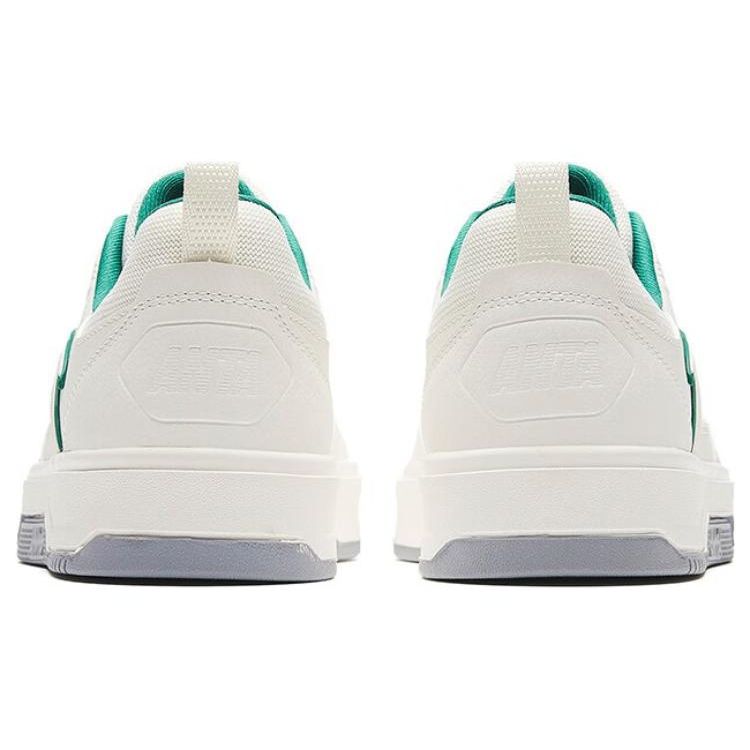 Anta Comfortable Non-Slip Durable Low-Top Sneakers Men Sneakers White Green 112348011-1