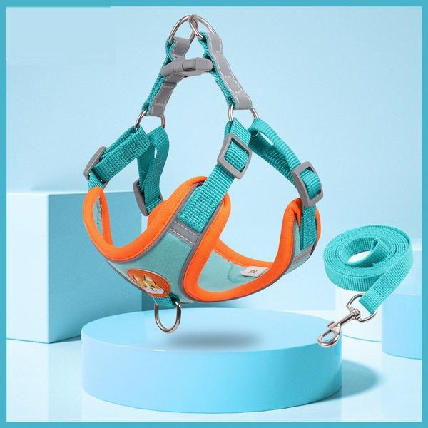 Новая шлейка и поводок для маленьких собак, светоотражающая шлейка для маленьких собак, регулируемая шлейка для домашних животных