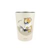 Mofusand 2-Way Vacuum-Sealed Tumbler, Medium, "Work from Home" Cat Design, Office/Work Desk Cup with Insulated Function, Cute Cat Design (53-2035)