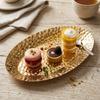 Hammered Texture Food Tray Raised Edge Mini Serving Platter Decorative Towel Tray  Coffee Table