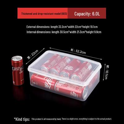 Прямоугольный прозрачный контейнер для хранения продуктов Yile из полипропилена