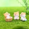 Sweet Akita Puppy Resin Miniature Diy Decor Cute Accessories For Car And Home Decoration