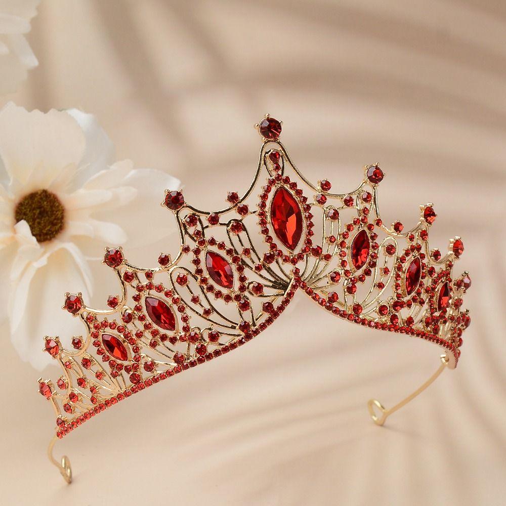 Luxurious Bridal Crown Rhinestone Princess Crown Temperament Bride Headwear Jewelry