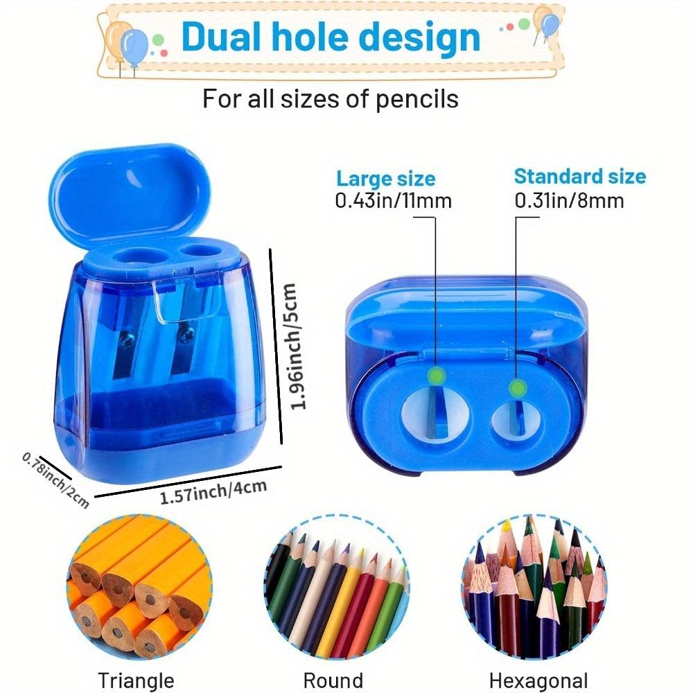 4 шт./компл. детская точилка для карандашей с двумя отверстиями, ручная для детей, изысканная точилка для карандашей для школы и офиса