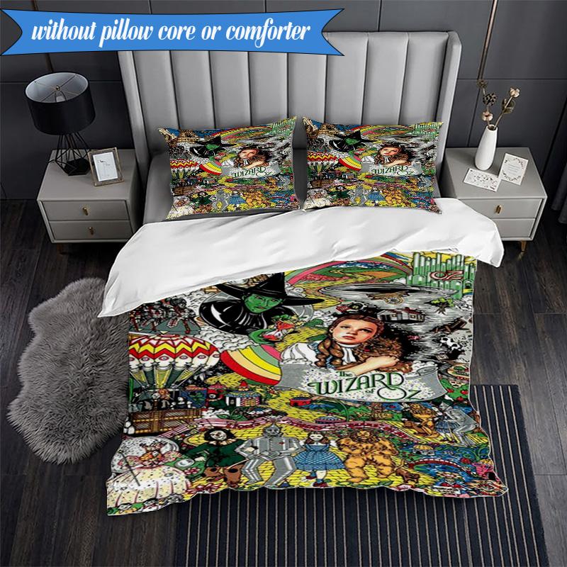 Wonderful Wizard Adventure 3pcs K-pop music group Bedding set,Ideal for Bedroom, Dormitory,Including Duvet Cover And 2pcs Pillowcases,Fan gifts