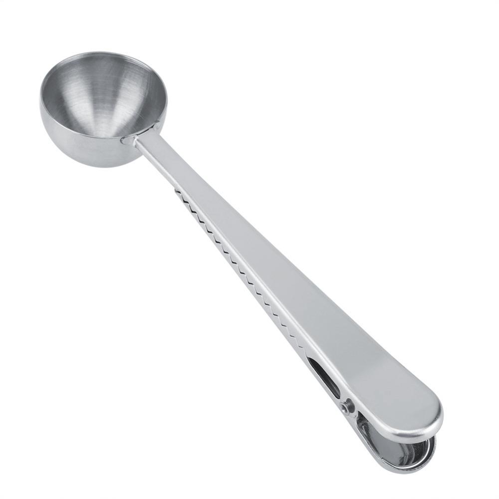 Colorful Bag Clip Rustless Steel Sealing Clip Solid Metering Spoon Bean Scooping