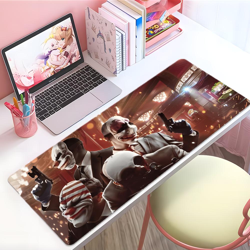 Cool Heist Game PPayday Mouse Pad Large Thick Desk Pad Stitched Edges Gaming Mouse Mat For Pc