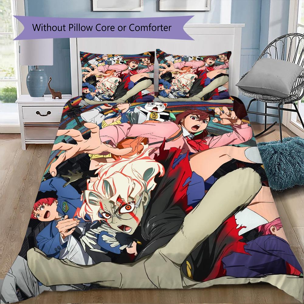 Dandadan Pattern Bedding,Quilt Set Quilt Cover Pillowcase Home Birthday Gift (1*duvet cover+2*pillowcase,without core)XSJT0917267