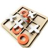Parent-Child Interaction Wooden Board Game XO Tic Tac Toe Chess Funny Developing Intelligent Educational Toy Puzzles