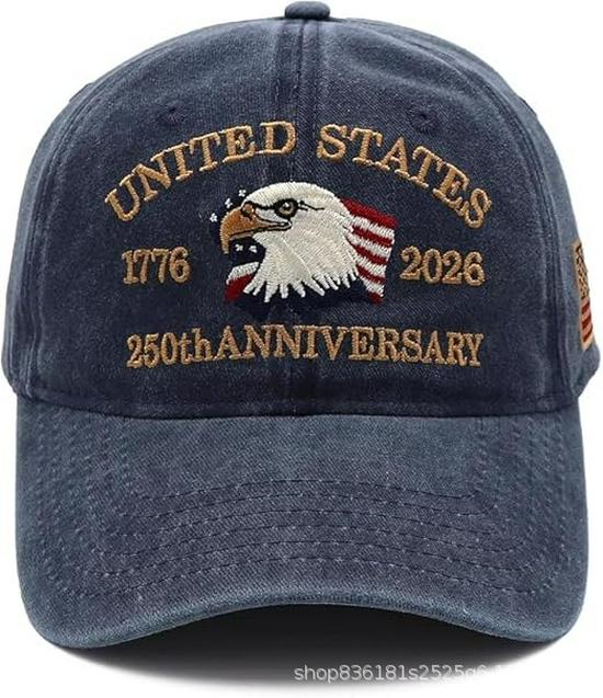 Limited Edition 250th Anniversary USA Eagle & Statue of Liberty Embroidered Baseball Cap, Unisex Adjustable