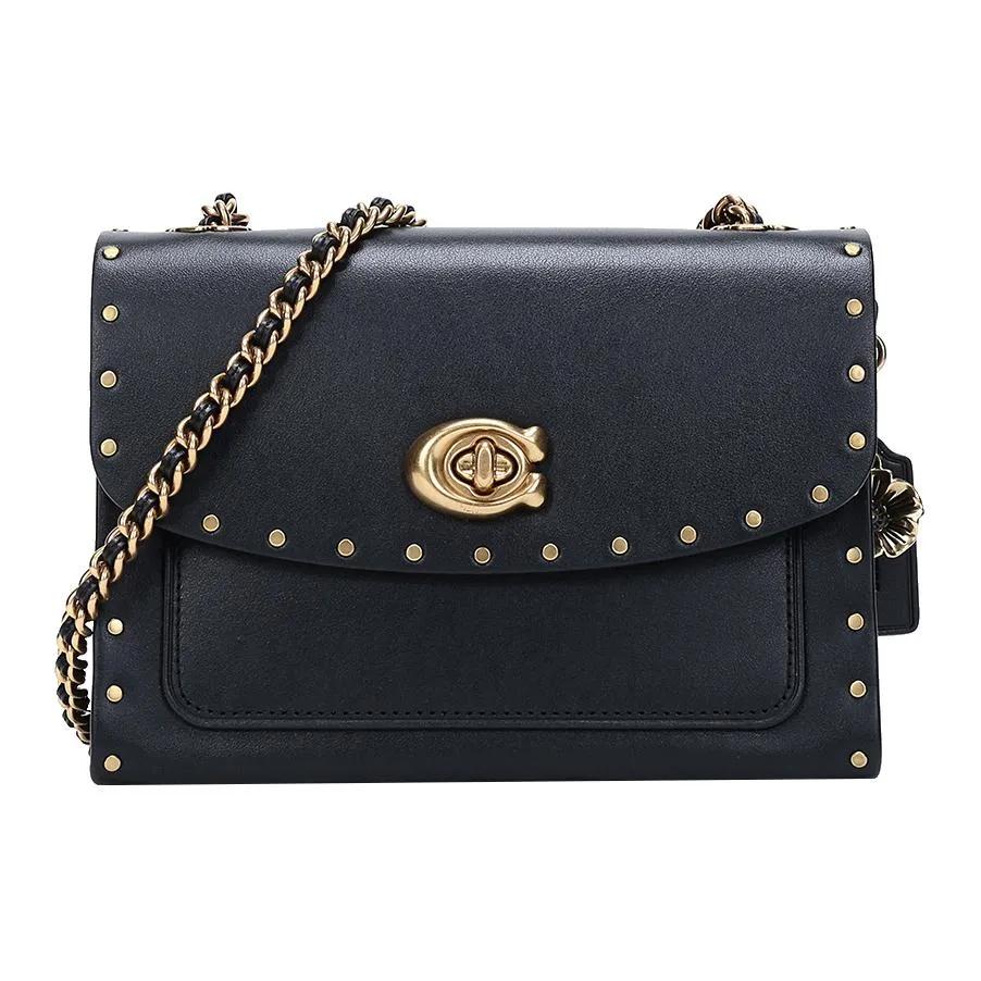 COACH PARKER Cow Leather Chain Bag , Crossbody Bag , Shoulder Bag Small Women's Black (Unisex) Crossbody Bags 29389 B4BK