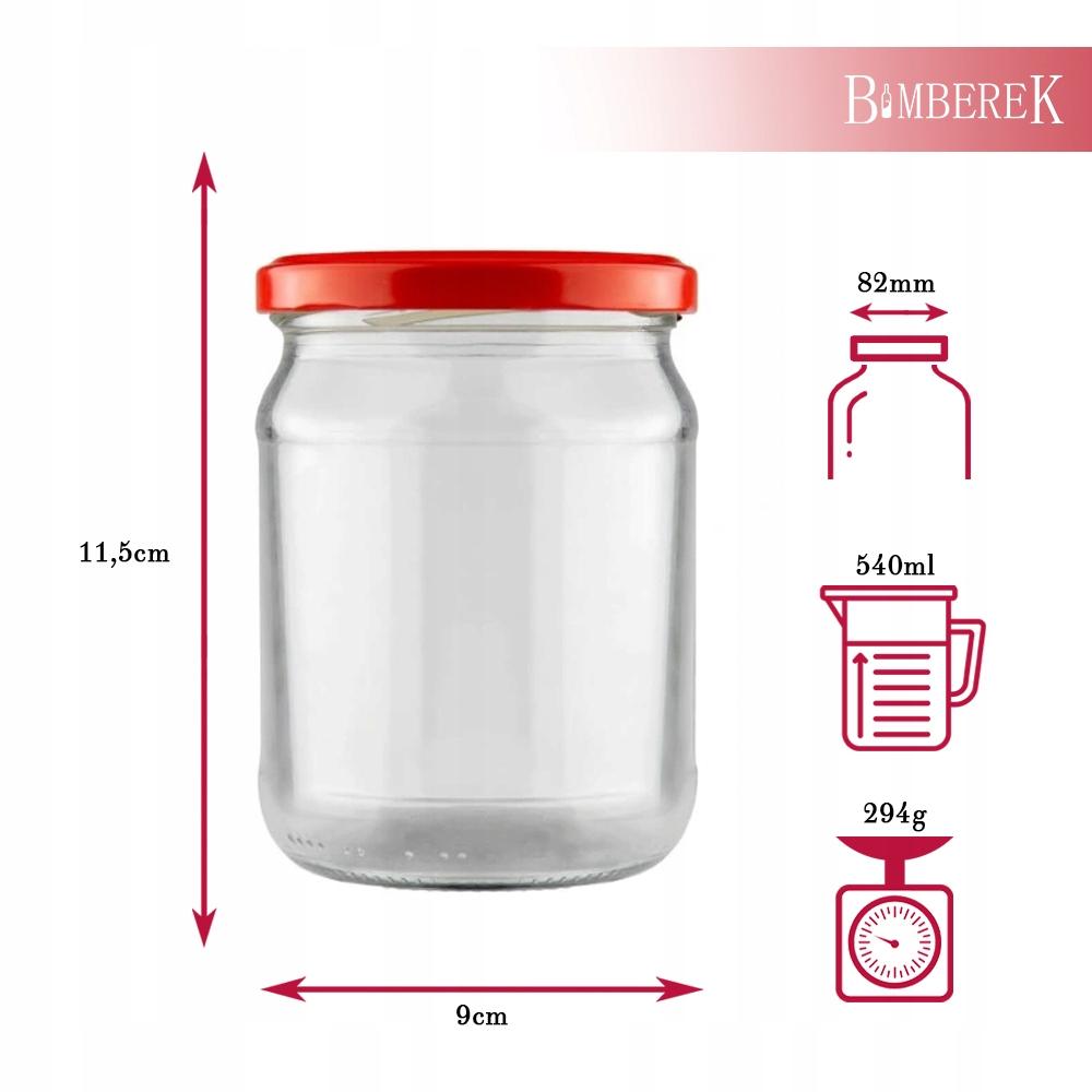 Preserves jar 520ml jars for honey jam cucumbers set of 15 pieces + lid