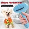 Электрическая щетка для удаления шерсти у кошек и собак, для удаления клещей, аккумуляторная щетка для чистки, всасывающая расческа для волос