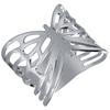 Посеребренное кольцо "Бабочка" - 17 мм