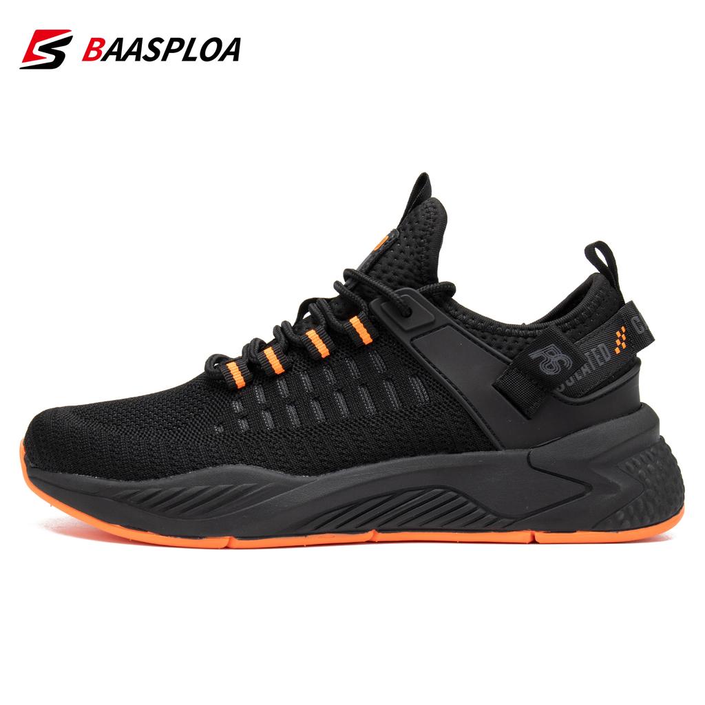 BAASPLOA Men's Running Shoes Casual Lace-Up Men's Outdoor Sports Breathable Lightweight Men's Running Shoes