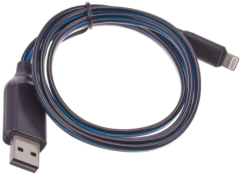 iPhone 7 6S 6 Exclusive Illuminated LED Lightning USB Cable 2 Colors R3 [RIRIYA] Plus/iPhone 7/iPhone Plus/iPhone 6S/iPhone Plus/iPhone 6/5/5S/5C