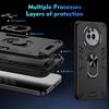 For Nothing Phone (3a) Pro Case PC+TPU Drop Defend Phone Cover with Ring Kickstand