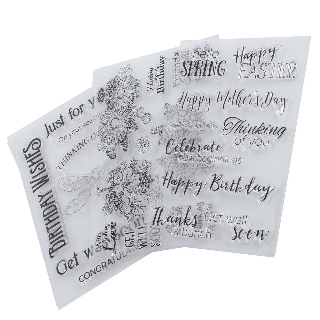 3 шт. прозрачный штамп резиновый журнал альбом украшения ремесла аксессуары