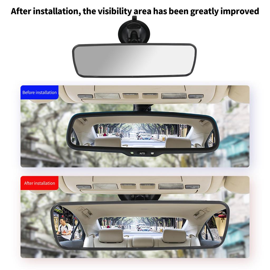 Rear View Mirror Suction Cup Rearview Mirror Wide Angle Rear View Mirror for Cars Vehicles SUVs