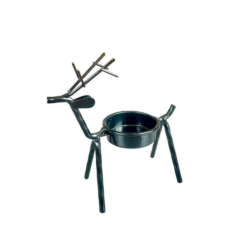 Изысканный железный подсвечник Декорация Дизайн Рождественского Оленя Прочный Домашний Декор для Хэллоуина И Праздничного Сезона