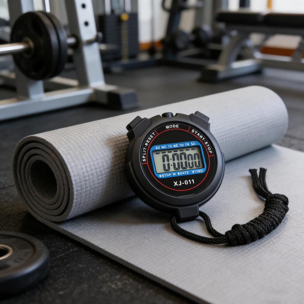 BOJIDO large easy replaceable and strap Ideal for and fitness Stopwatch, 0.01-second increments, waterproof, screen, operation, portable,