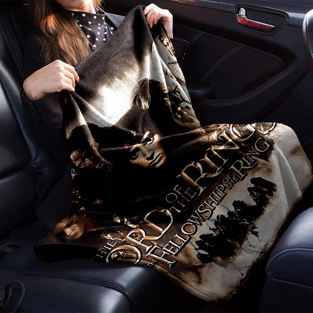 1pc Lord of the Rings Fellowship of the Ring Flannel Blanket Soft Warm Throw for Home, Office, Travel, All-Season Cozy Bedding GiftL1138