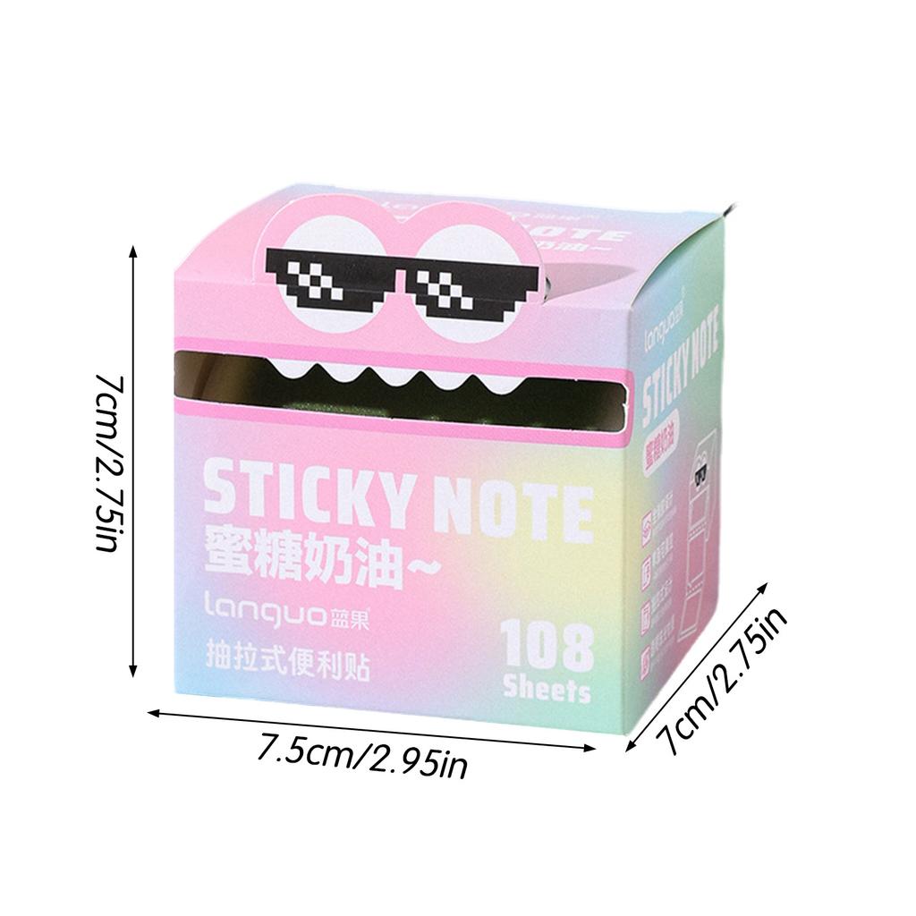 Прозрачные выдвижные блокноты для заметок самоклеящиеся 105 листов 108 листов для школы, офиса, дома, общежития