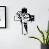Jesus Cross Sign Acrylic Cross Sign Wall Decor Faith Cross Sign Crowned